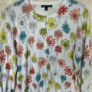 Cable & Gauge Multicolor Floral Cardigan